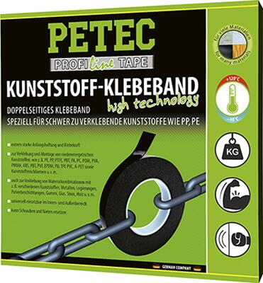 Petec Kunststoff-Klebeband, 19mm x 1,1mm x 10m