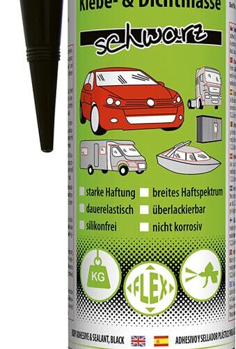 Petec K&D Karosserie Klebe-& Dichtmasse, schwarz, 310ml