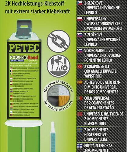 Petec Hochleistungs-Klebstoff Power Bibond Universell, 24ml