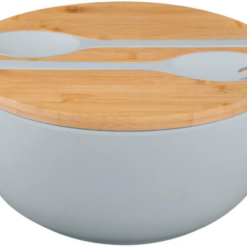 Brunner Greenkick Salatschüssel mit Besteck, Ø25cm, grau