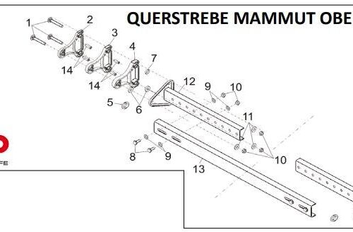 AL-KO Führungsschiene für die Mammut Querstrebe, obeneinbau