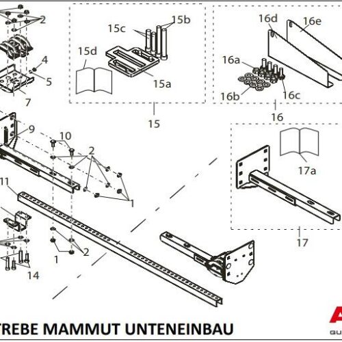 AL-KO Rahmenanbausatz für die Mammut Querstrebe, unteneinbau