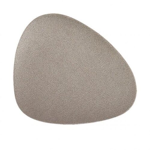 Zeller Glasuntersetzer-Set, 6-teilig, Kunstleder, taupe