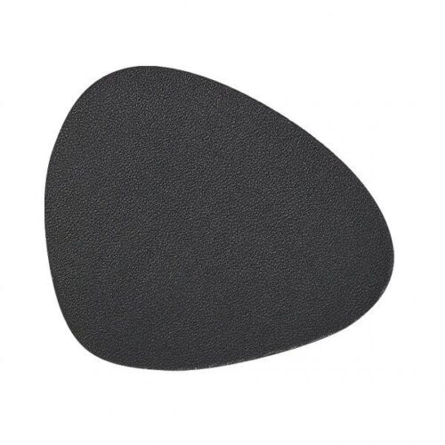 Zeller Glasuntersetzer-Set, 6-teilig, Kunstleder, schwarz