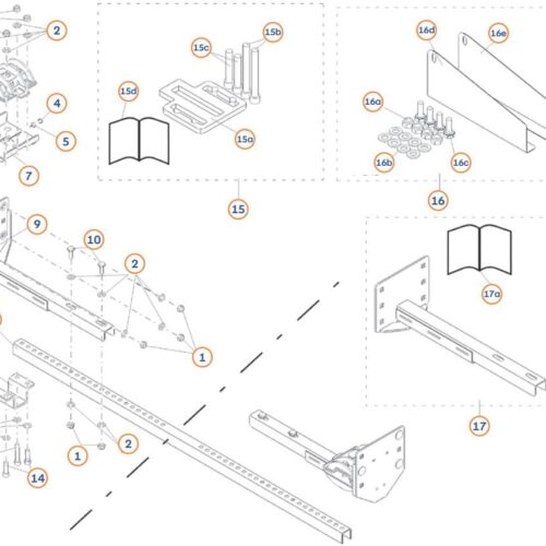 Mutter Querstrebe, 6Kt, M8 - AL-KO Ersatzteil-Nr. 705383 - für Mammut Untereinbau