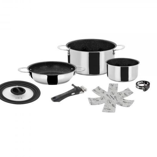 Brunner Academy Vacum Kochtopfset, Edelstahl, 7-teilig