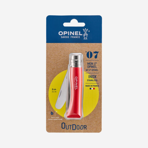 Taschenmesser Kinder abgerundete Spitze Outdoor - Opinel Nr. 7 rot