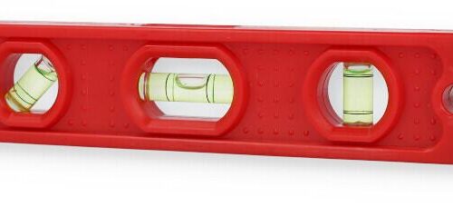 Carbest Wasserwaage mit Magnetstreifen, rot