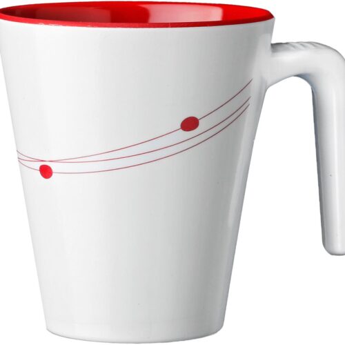 Brunner Cosmic Henkelbecher, 300ml, weiß/rot