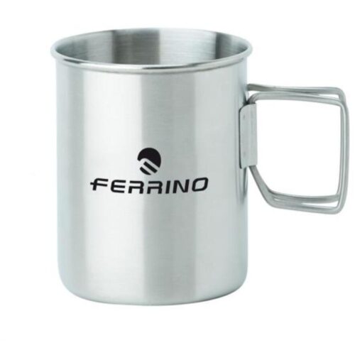 Ferrino Becher mit Klappgriff, Edelstahl, 350ml