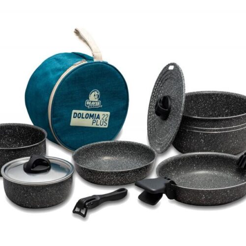Beaver Brand Dolomia 22 Plus Kochset, 10-teilig, farblich sortiert