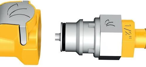 Lilie Certec Inline Push-and-Connect Ventiladapter und Schnellkupplung, 1/2, Ø10mm