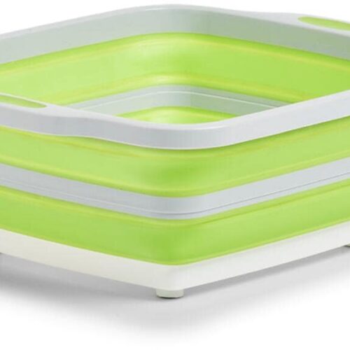 Zeller 2 in 1 Faltschüssel, Kunststoff, grau/grün