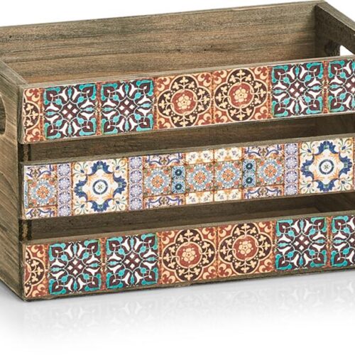 Zeller Deko-Kiste Mosaik, 24x14x13,5cm