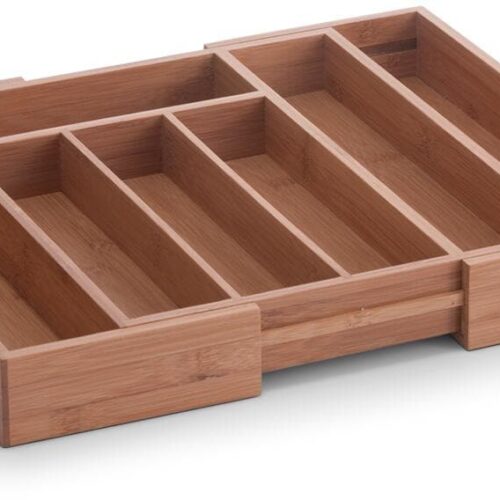 Zeller Besteckkasten, Bambus, ausziehbar