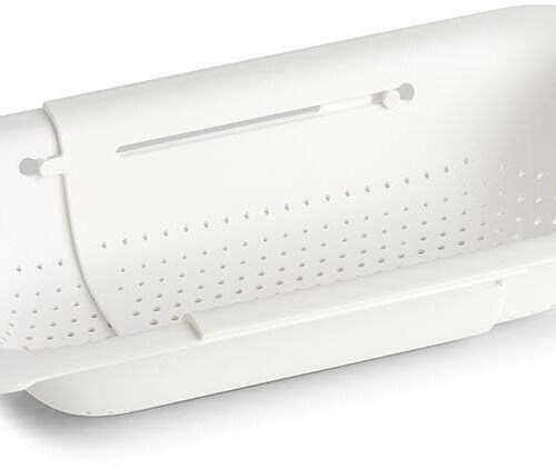 Zeller Spülbeckensieb, ausziehbar, weiß