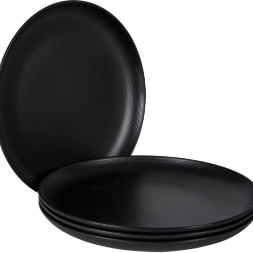 Bo-Camp Orville Essteller, 4-teilig, schwarz, Ø26cm
