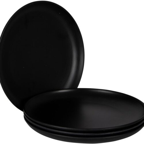 Bo-Camp Orville Frühstücksteller, 4-teilig, schwarz, Ø20cm