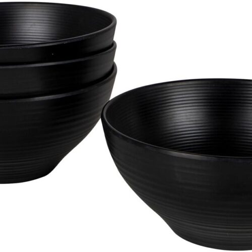 Bo-Camp Orville Müslischale, Ø15cm, schwarz, 4er Set