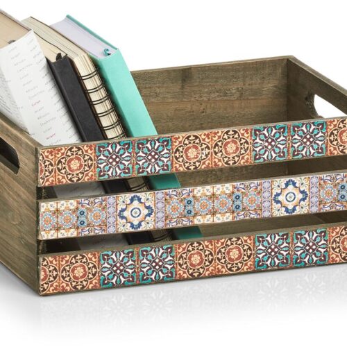 Zeller Deko-Kiste Mosaik, 32x22x13,5cm