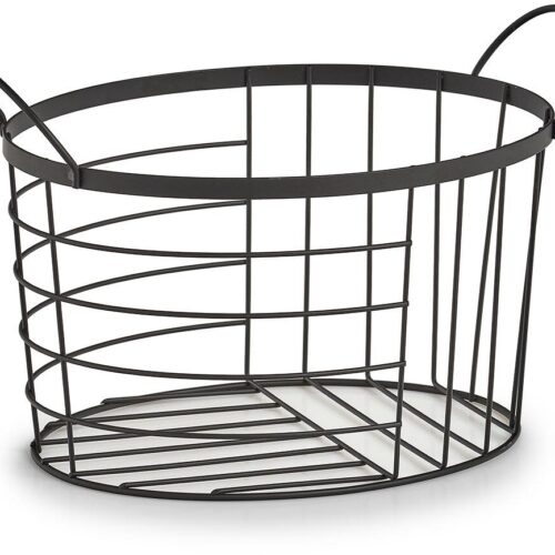 Zeller Aufbewahrungskorb, Metall, schwarz