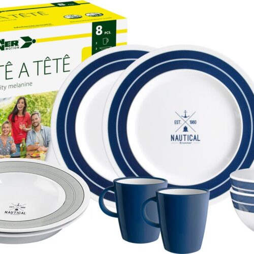 Brunner Nautical Geschirrset, 8-teilig