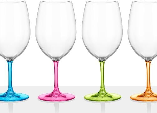 Brunner Glamour Weinglas Set, 600ml, mehrfarbig, 4er Set