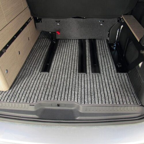 Carbest Teppich für Pössl Campstar, Mercedes Vito/V-Klasse, Kofferraum m. Schienen, anthrazit