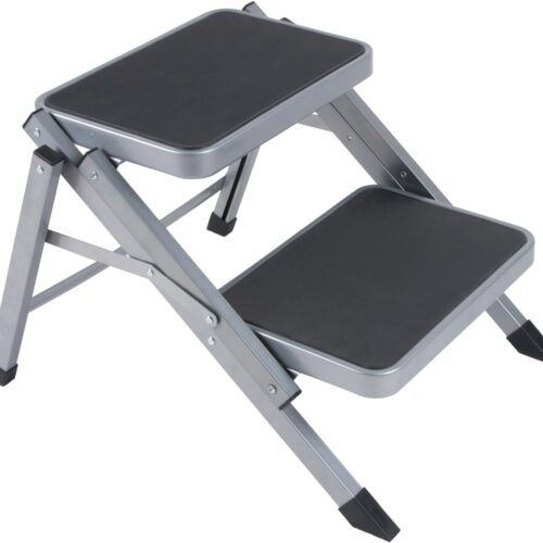 Bo-Camp Double Trittstufe, grau/schwarz, 50x59x40cm