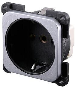 Inprojal Schuko-Steckdose für System 10.000/20.000, schwarz