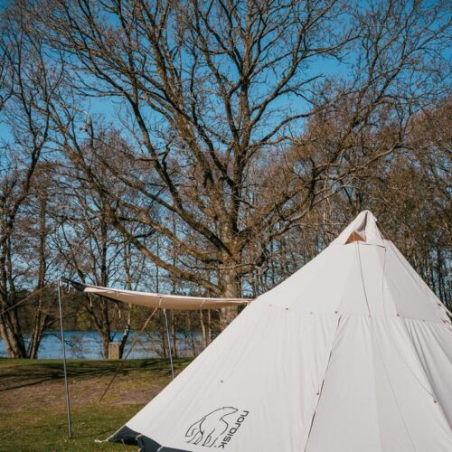 Nordisk Valhal 38 Tipi Event-Zelt, 38 m², Technische Baumwolle Eco Ripstop, Sandshell