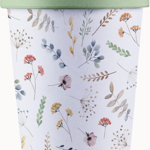 Bioloco Plant Deluxe Kaffeebecher, Watercolor Flowers, 350ml