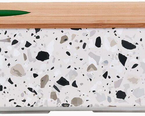 Bioloco Plant Oval Lunchbox, Natural Terrazo, 18x9,5x6cm