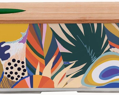 Bioloco Plant Oval Lunchbox, Burst of Colors, 18x9,5x6cm