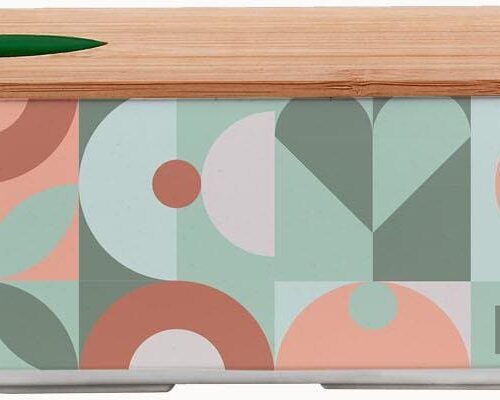 Bioloco Plant Oval Lunchbox, Mid Century, 18x9,5x6cm