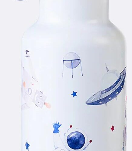 Bioloco Sky Kinder-Thermosflasche, 350ml, robots & astronauts