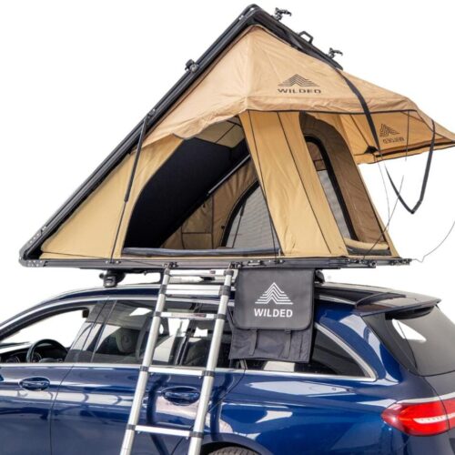 WILDED LEAF Dachzelt inkl. Sonnensegel, 2-Personen, 216x134cm, khaki