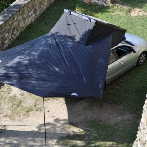 WILDED Sonnensegel für HIATUS Dachzelt, 250x220cm, blaugrau