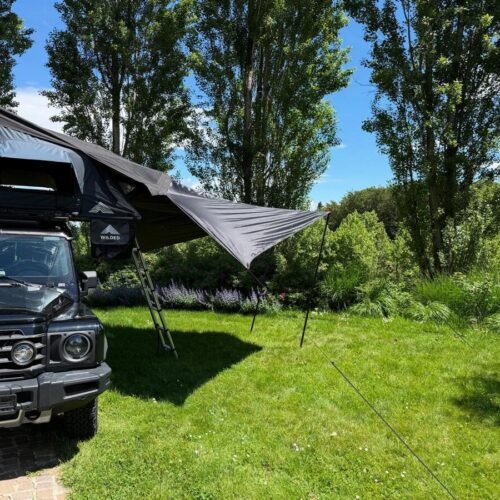 WILDED Sonnensegel für HORIZON Dachzelt, 250x220cm, blaugrau