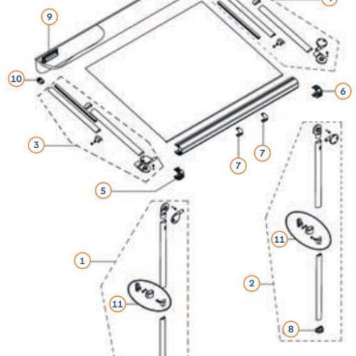 Fuß - Dometic Ersatzteil Nr. 4456001212 - passend für Revo Zip Markise