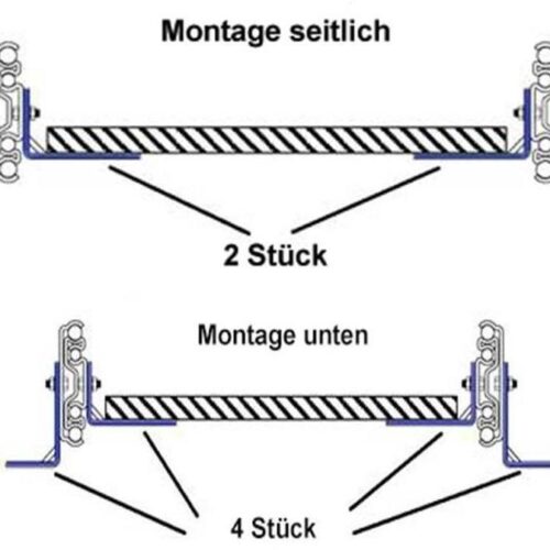 Befestigungswinkel für Vollauszug, 305 mm