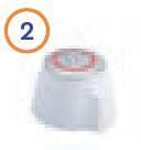 Drehknopf, weiß, roter Ring - RK Reich Ersatzteil-Nr. 9220024 - für Carletta Mischbatterie