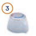 Drehknopf, reinweiß - RK Reich Ersatzteil-Nr. 9220023 - für Carletta Vormischer