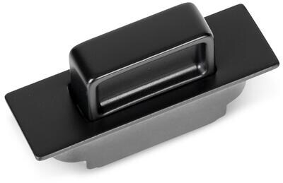 Push Lock Schlöss, Messing, schwarz, matt, 63x20mm