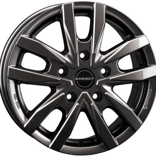 Borbet CW5 Alufelge, 5-Loch, ET 68mm, 6x16 für Fiat Ducato, mistral anthracite glossy