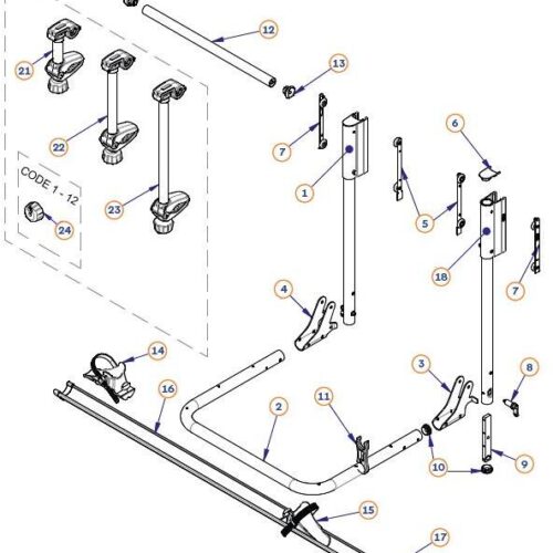 Halteklammer - BR-Systems Ersatzteil Nr. 0500523 - für Bike Lift