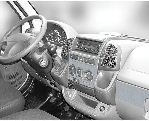 Armaturenbrett-Veredelung Aluminium, 9-teilig, für Fiat Ducato ab Bj. 04/2006