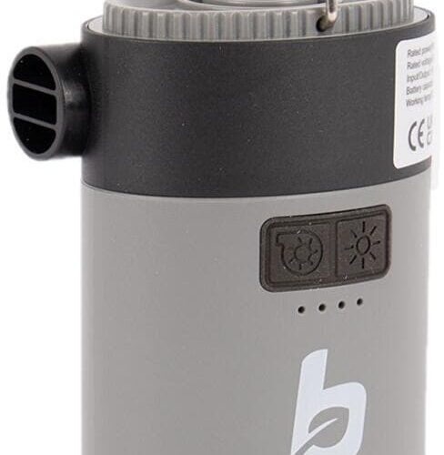 Bo-Camp Solar Luftpumpe mit Powerbank, akkubetrieben, grau