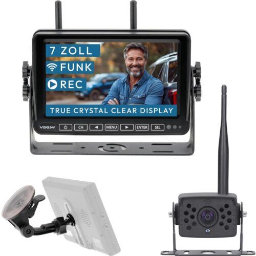 VSG24 ELEMENT WIRED HD 7 Rückfahrkamera-Set, für Wohnmobil & LKW, bis 21 Meter