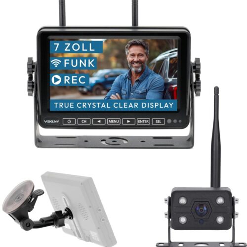 VSG24 ELEMENT WIRED PRO HD 7 Rückfahrkamera-Set, für Wohnmobil & LKW, bis 25 Meter
